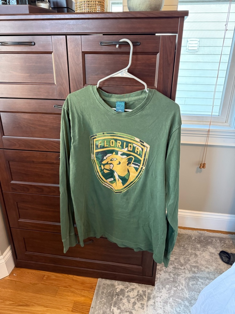 Florida Panthers Long-Sleeve Crewneck Shirt - Olive Green Men’s